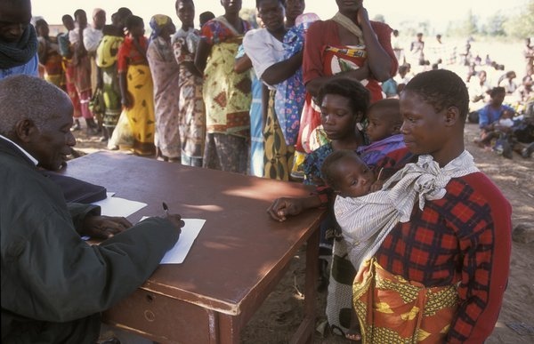 Women Registering For Emergency Food Ration During Drought Famine,Balamanja,Malawi